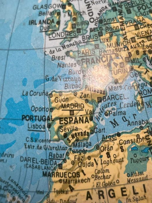 Globo Terrestre Giratório Antigo