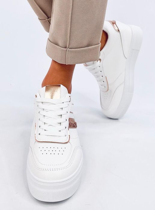 Sneakersy Na Koturnie Eyson White/Champagne