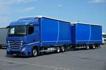 Mercedes-Benz ACTROS / 2545 / ACC / E 6 / MP 5 / ZESTAW PRZESTRZENNY 120 M 3 / BDF 2 X 7,82 M