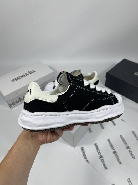 Кеди Maison Mihara Yasuhiro білі та чорні, михара кеды