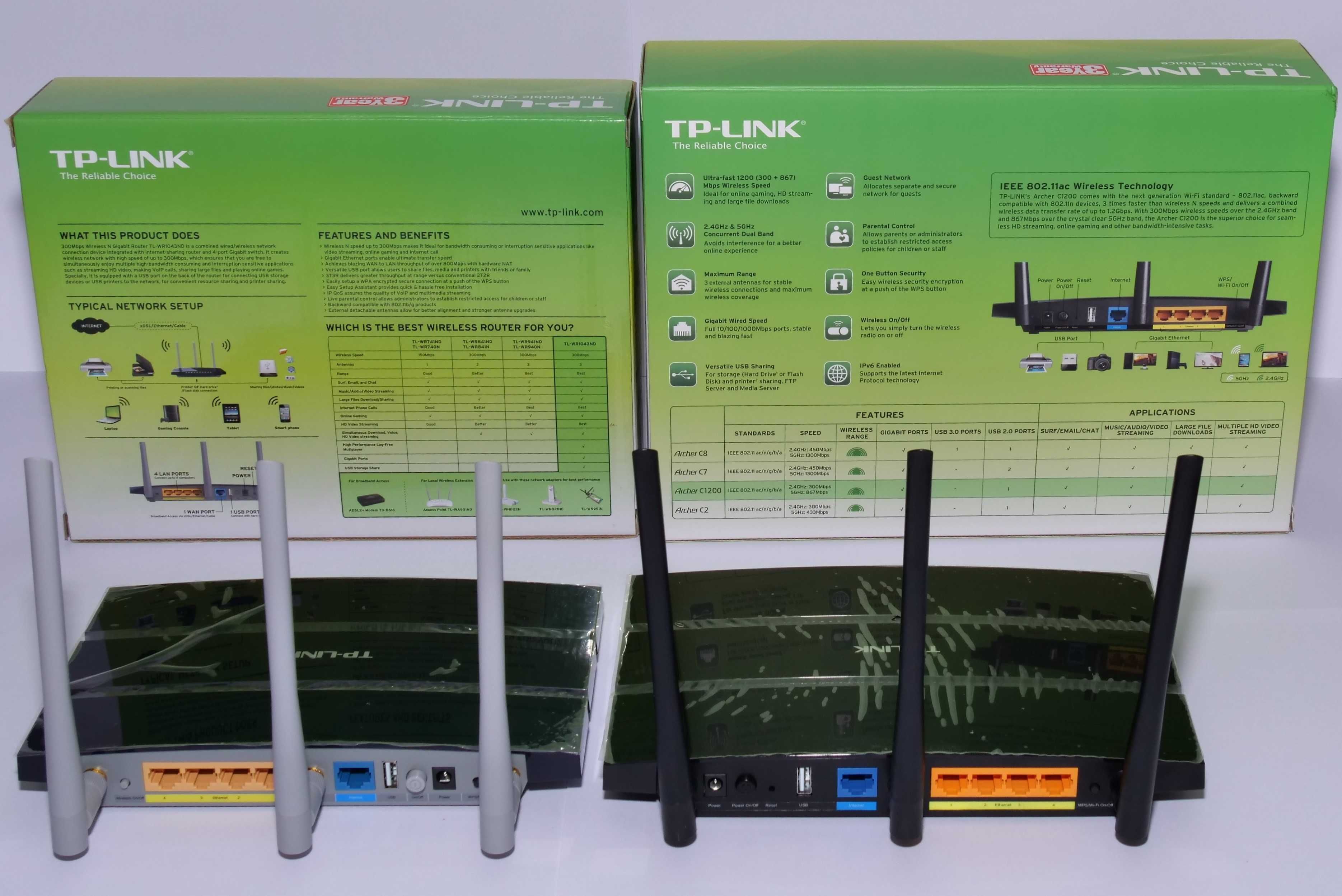 Router TP-Link Archer C1200 Gigabit Dualband + TP-Link Gigabit 300Mbps