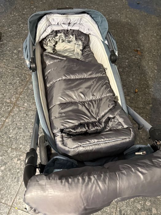 Wózek Espiro Husky XL Turkusowy 2w1 spacerówka i głęboki + akcesoria