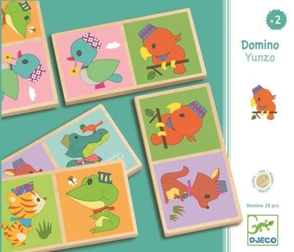 Drewniane domino - gra Yunzo dj01644 DJECO - Likwidacja sklepu