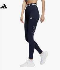 Женские лосины спортивные леггинсы adidas techfit р.s синие