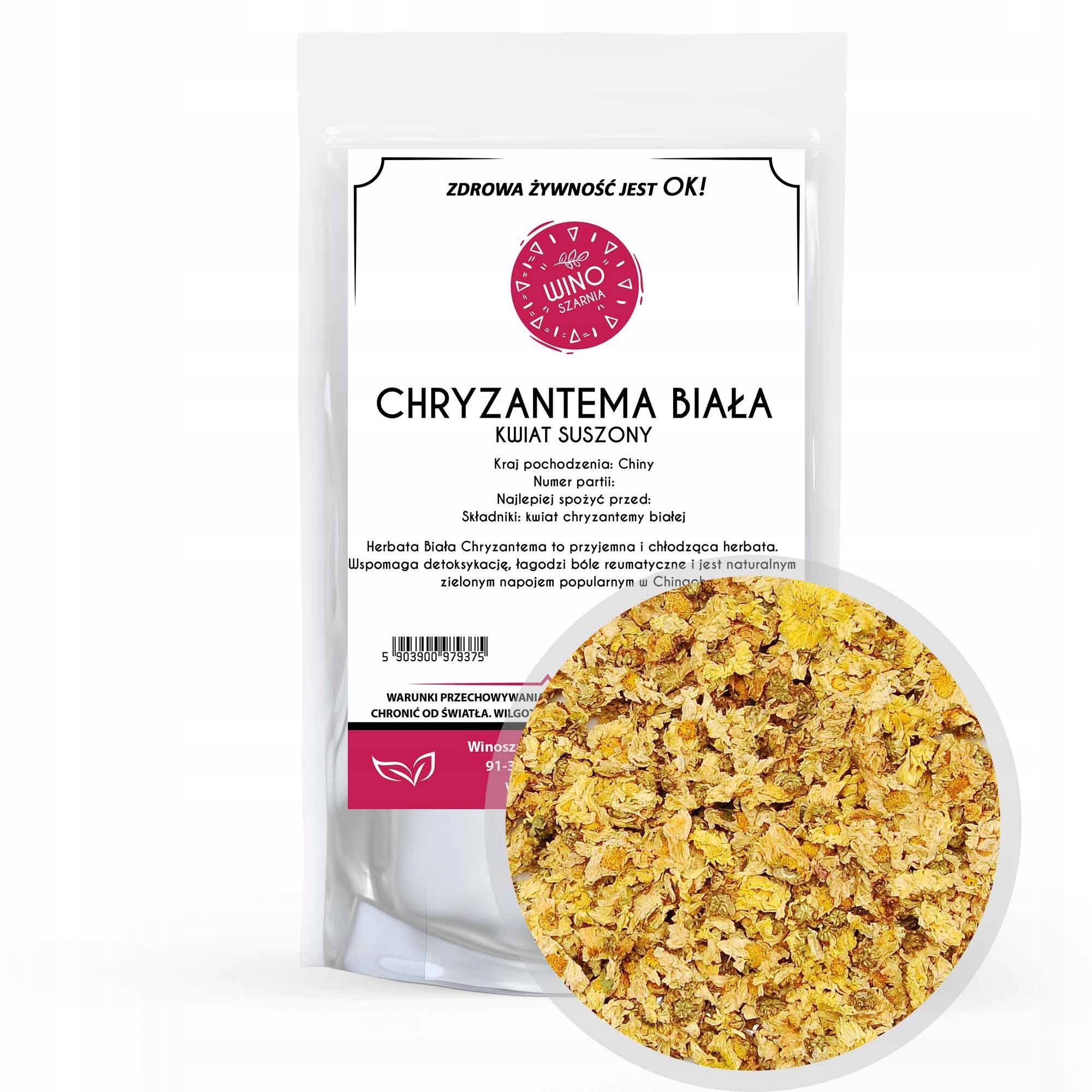 Kwiaty Jadalne Kwiat Chryzantemy Białej - 1Kg
