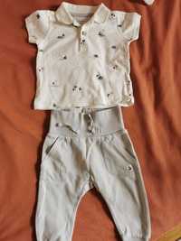 Zestaw polo + spodnie niemowlęce C&A r68