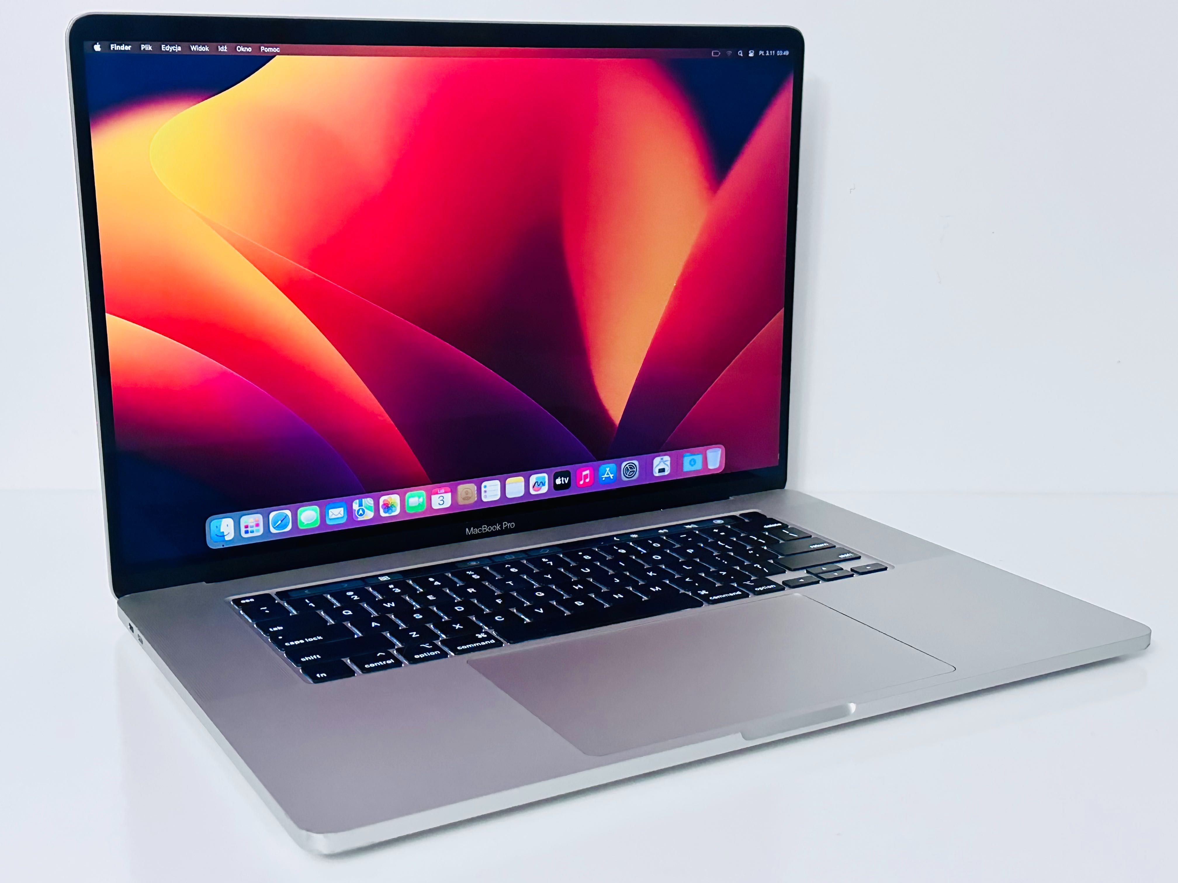 Apple MacBook Pro 16 2019 i9 16GB RAM 1TB SSD Silver Bez Blokad