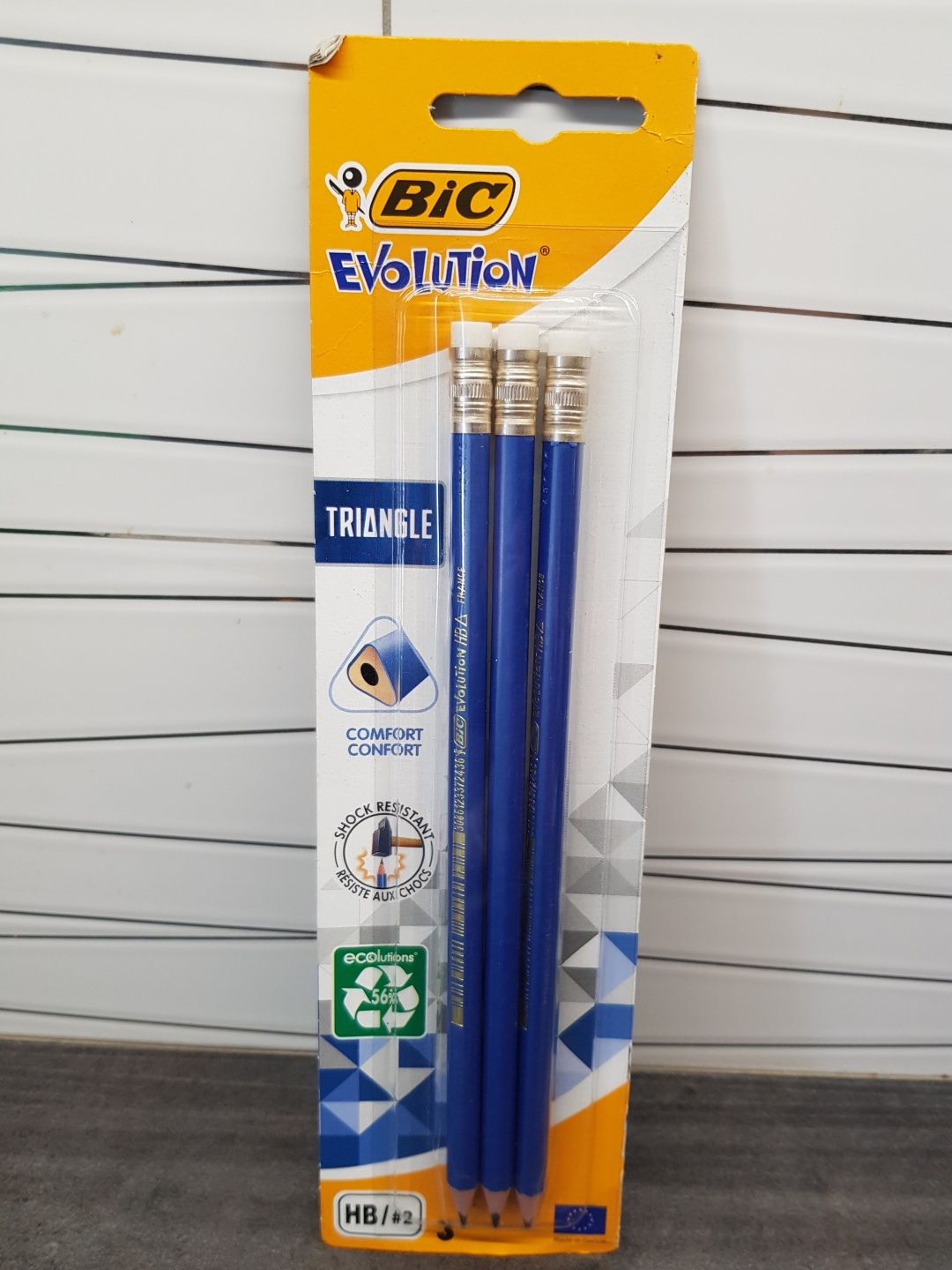 Ołówki z gumką Bic Evolution Triangle 3 szt