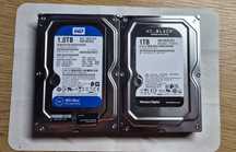 Dyski HDD 2TB = WD BLUE 1TB 7200obr. 64MB CMR + WD BLACK 1 TB