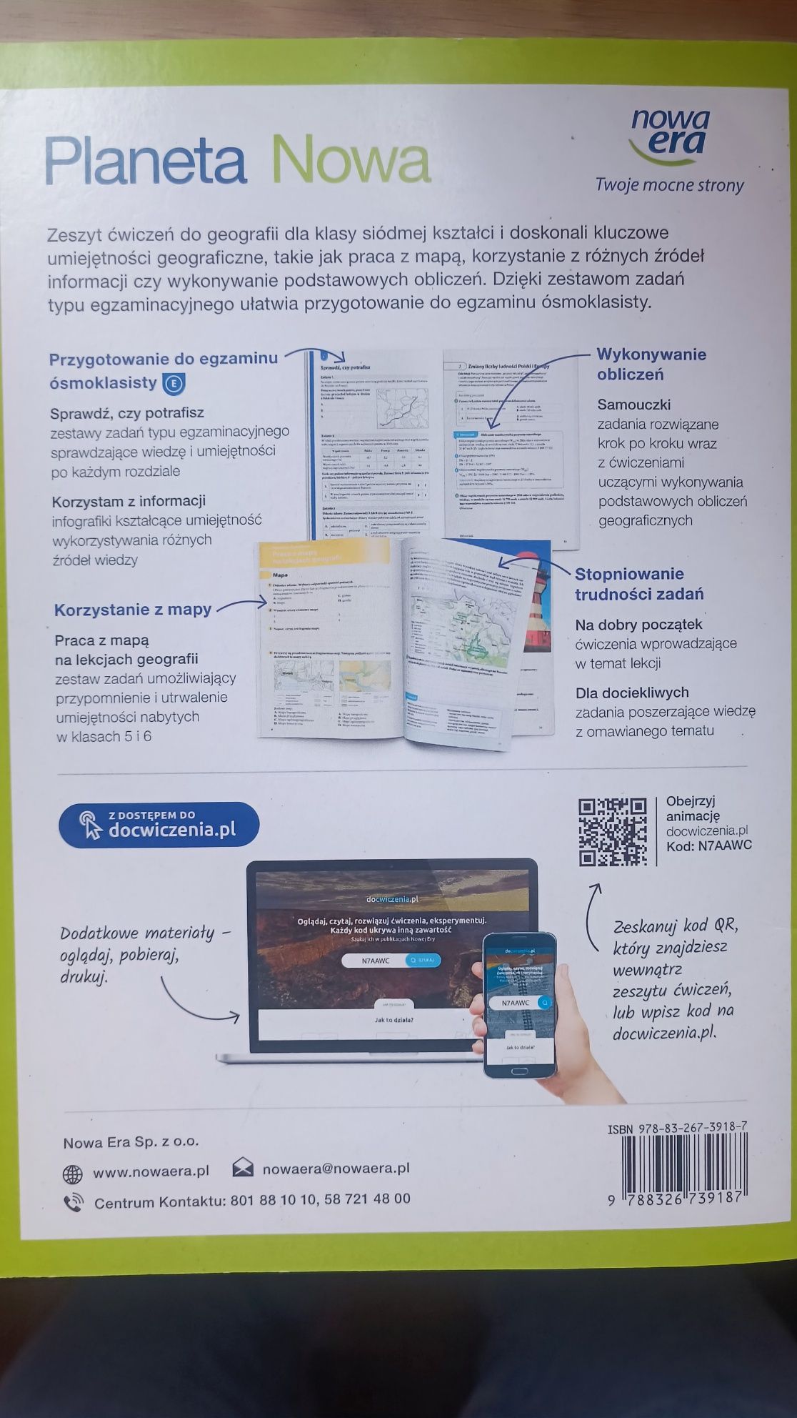 Planeta nowa 7 zeszyt ćwiczeń ćwiczeniówka geografia