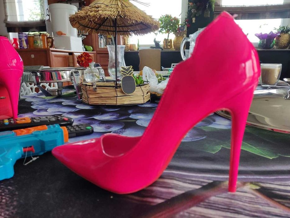 nowe Barbie sexy szpilki fuksja / amarant 38