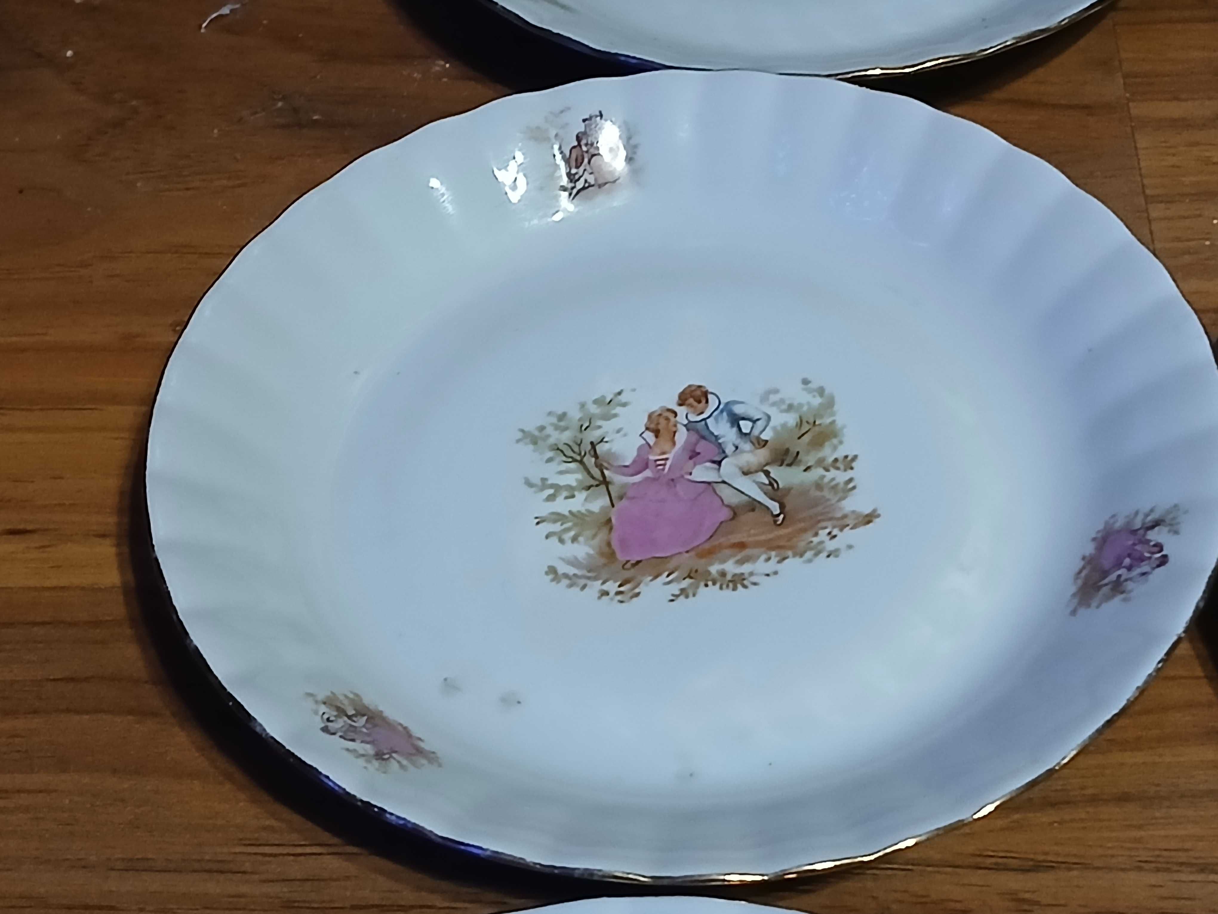 Zestaw 10 sztuk talerzyków Chodzież Telimena deserowe porcelana