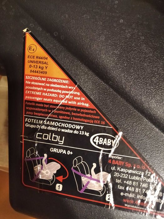 Дитяче автокрісло 4BABY (0-13кг)
