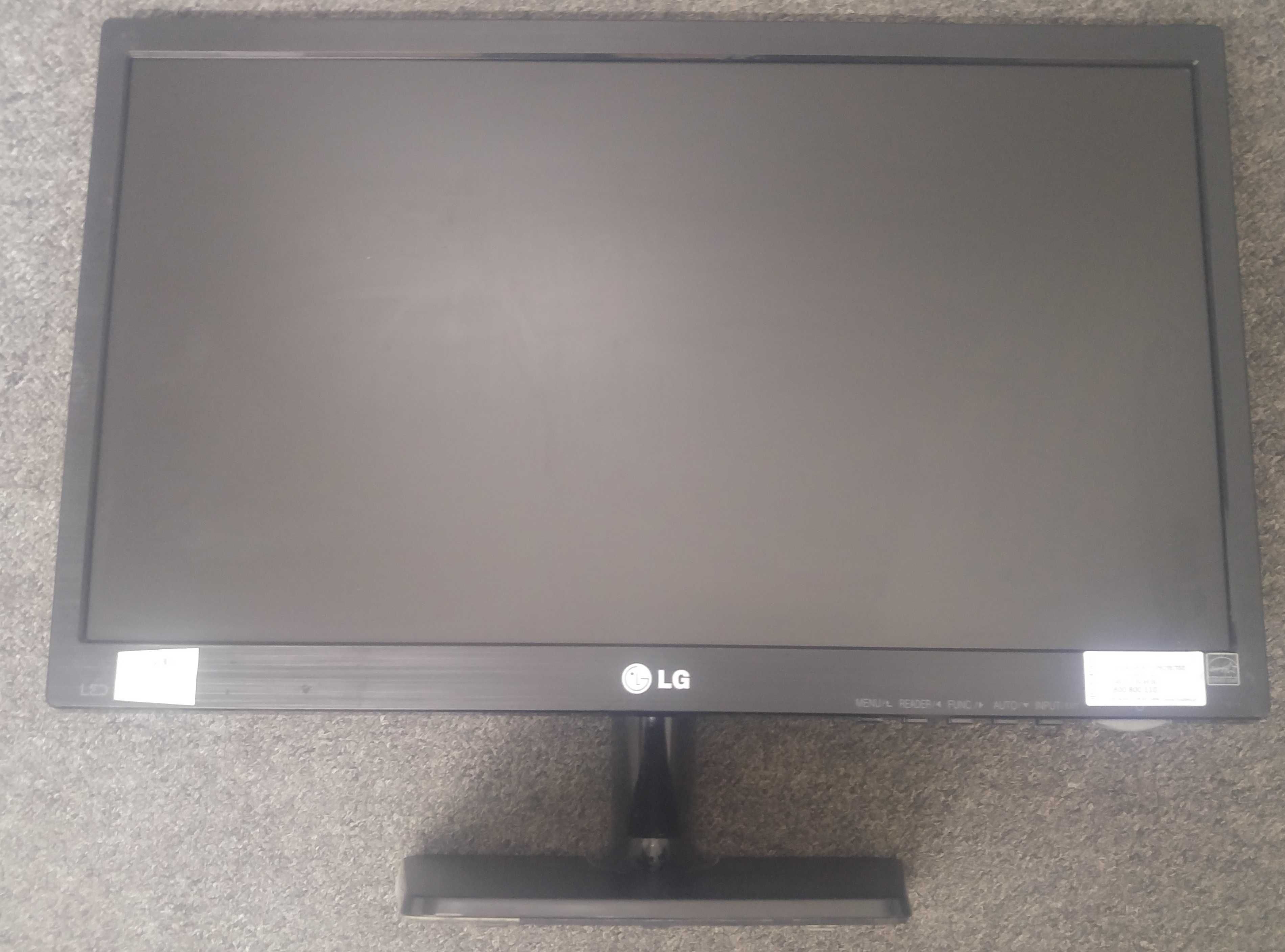 Śliczny Monitor 20 cali LG 20M37A-B   +zasilacz 19volt +przewód VGA