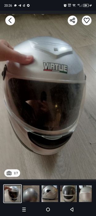 Шолом віртуе розмір М скло під заміну стан середній, загалом шолом нор