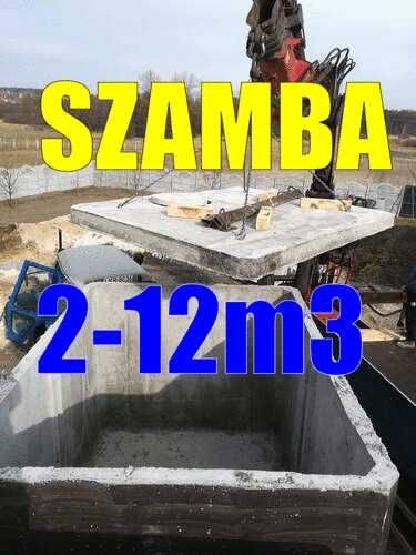 Szambo 7m3 betonowe zbiorniki piwniczki, kanały dostawa montaż