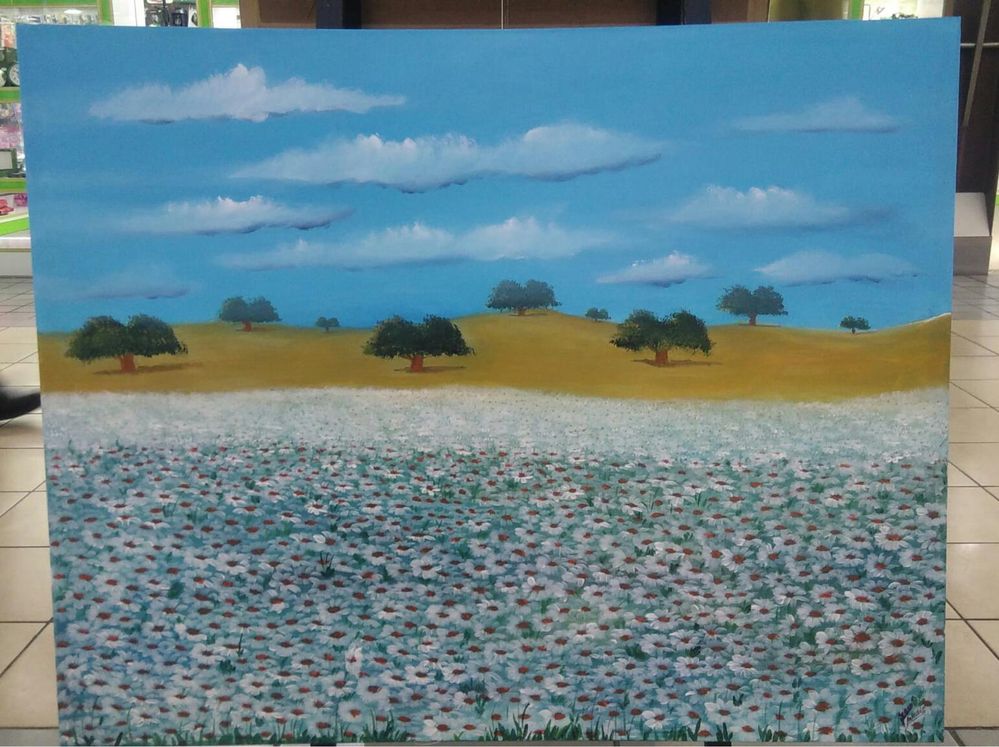 Pintura a óleo NOVA paisagem do Alentejo