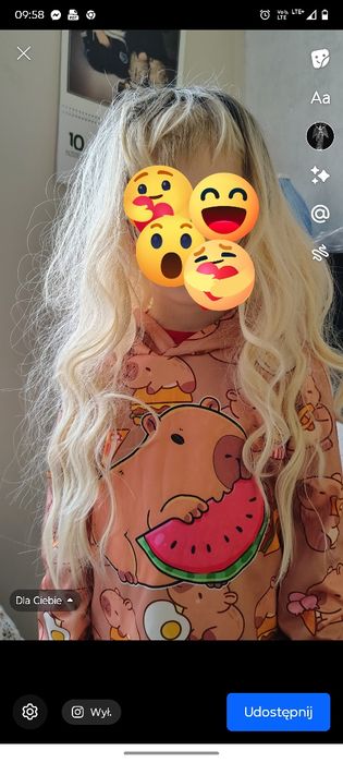 Peruka nowa dł ok 55/60cm