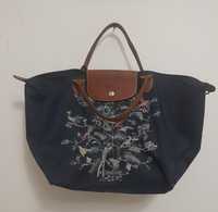 Mala longchamp azul escura