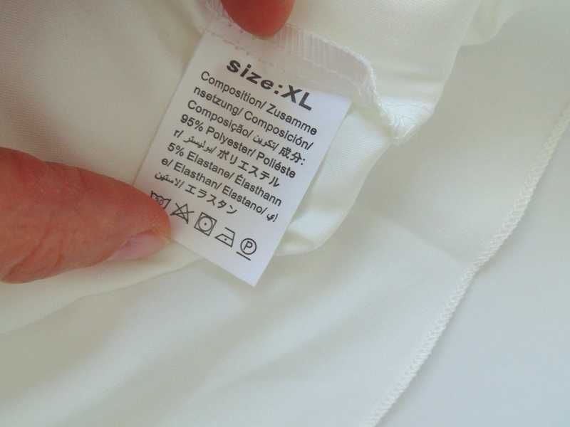 Biała nowa koszula nocna na wąskich ramiączkach L/XL