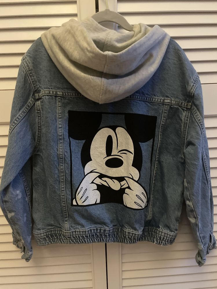 Zara kurtka jeans Mickey Disney r.152