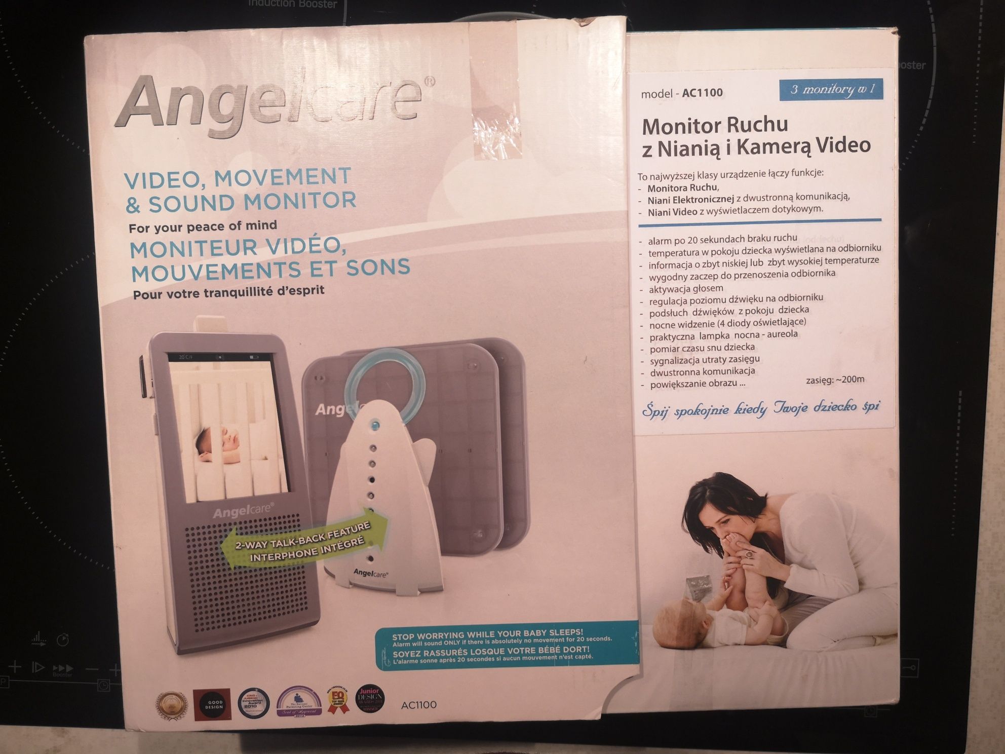 Niania ANGELCARE AC1100 z monitorem oddechu i video
