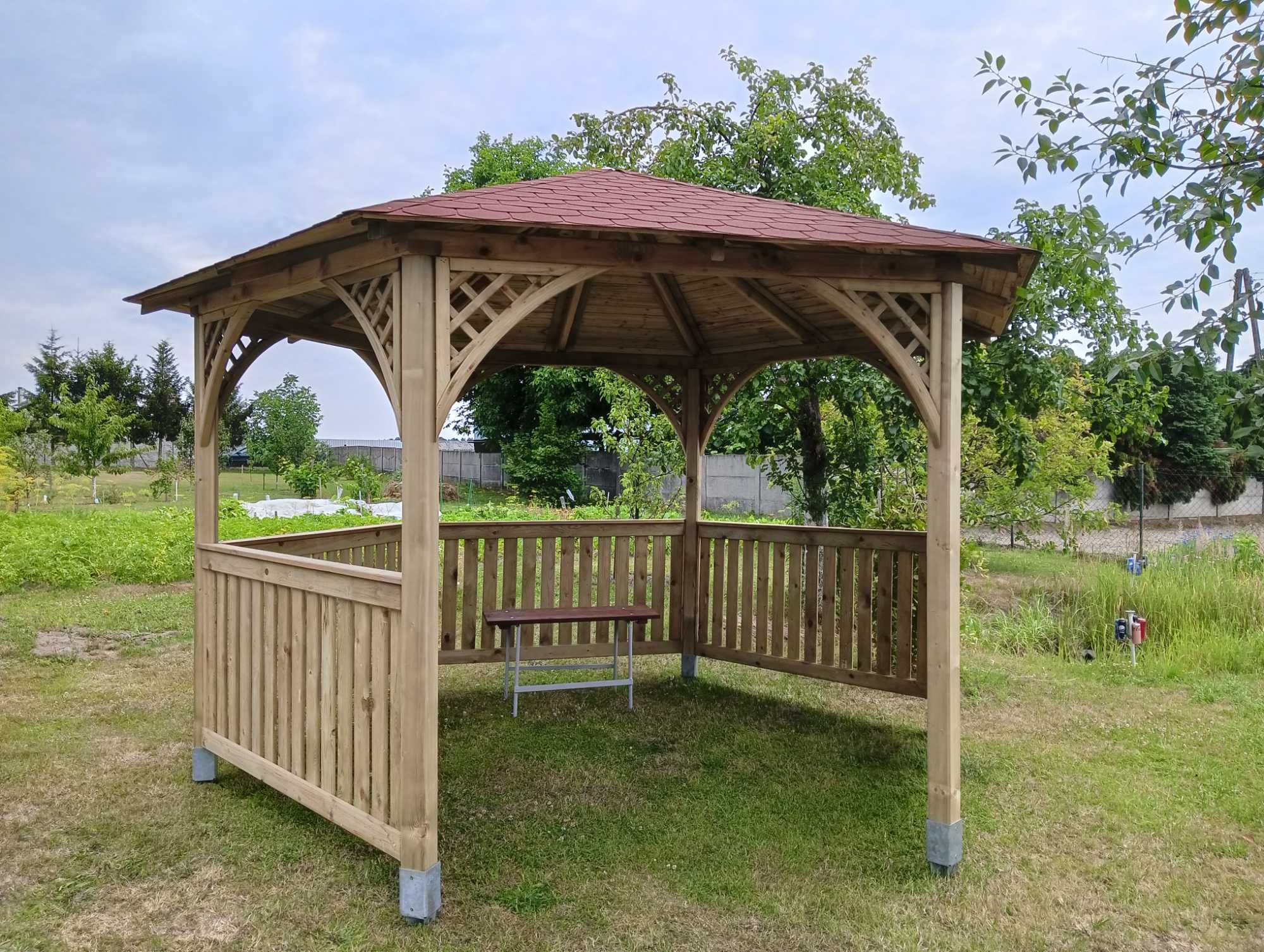 ALTANKA Ogrodowa NOWA Sześciokątna z DREWNA pergola PAWILON wiata