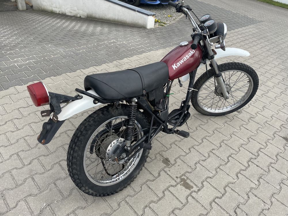 Kierownica cross enduro Kawasaki KE125 caly na części silnik rok 1979