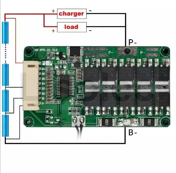 BMS 7S 25A Li-ion 24V Контроллер с балансировкой, термодатчиком