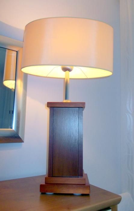 komplet lamp z abażurem wisząca i stołowa nocna
