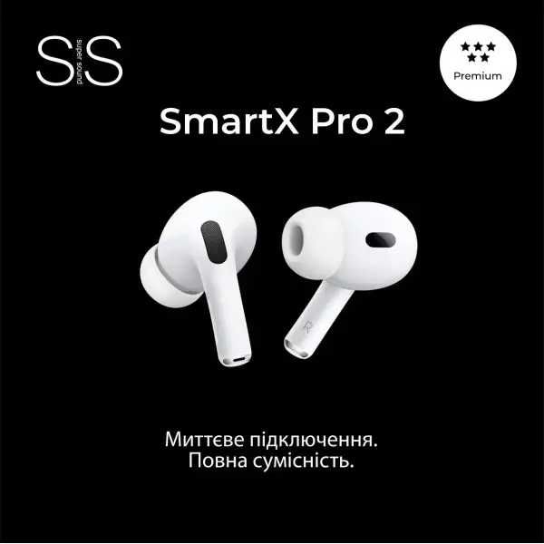 Бездротові Bluetooth-навушники SmartX Pro 2 Premium вакуумні SAP2P