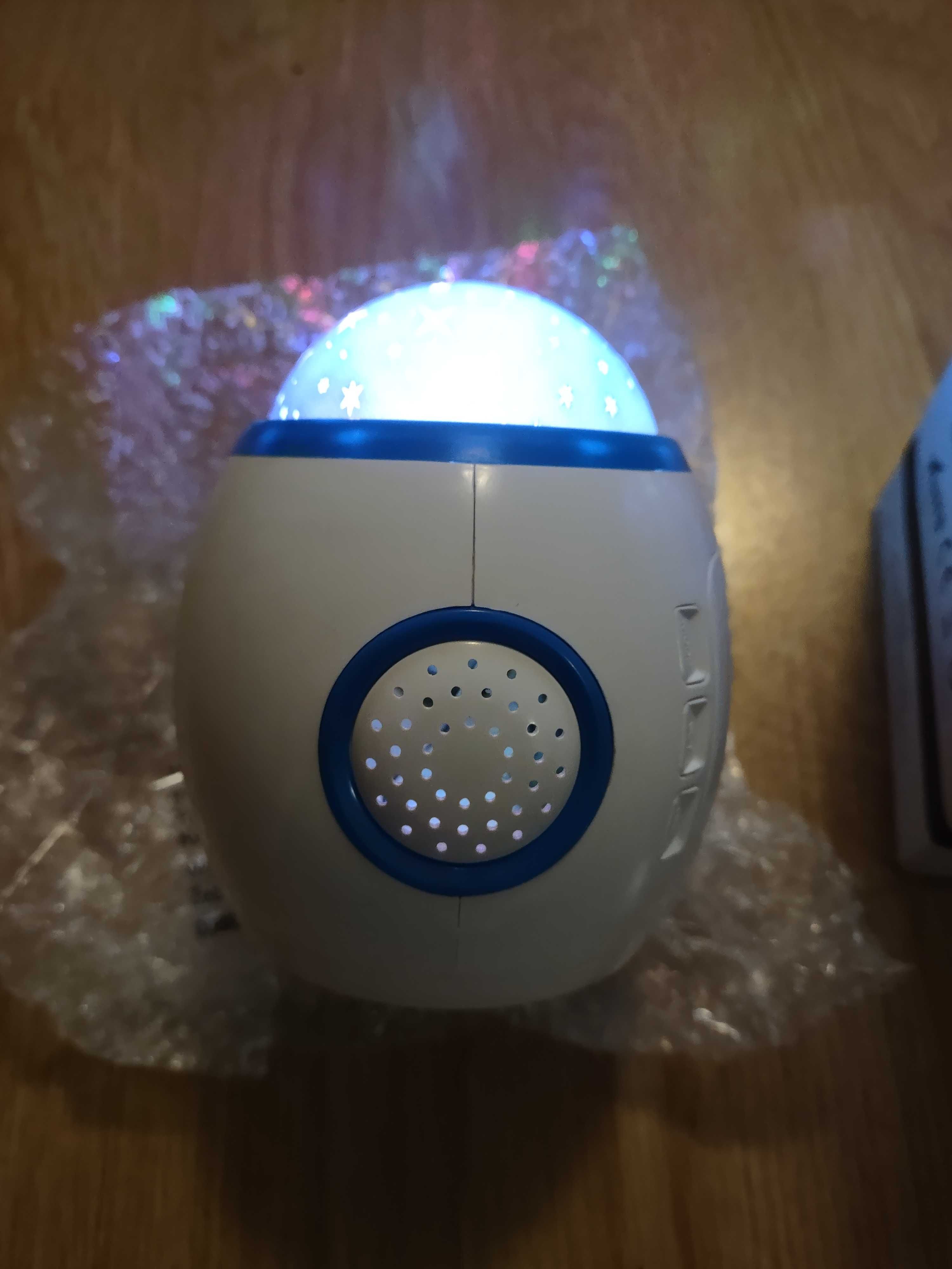 Budzik projektor gwiazd nocne niebo odgłosy natury termometr kalendarz
