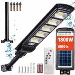Lampa Solarna Uliczna LED 1800W czujnik ruchu+zmierzchu uchwyt GRATIS!
