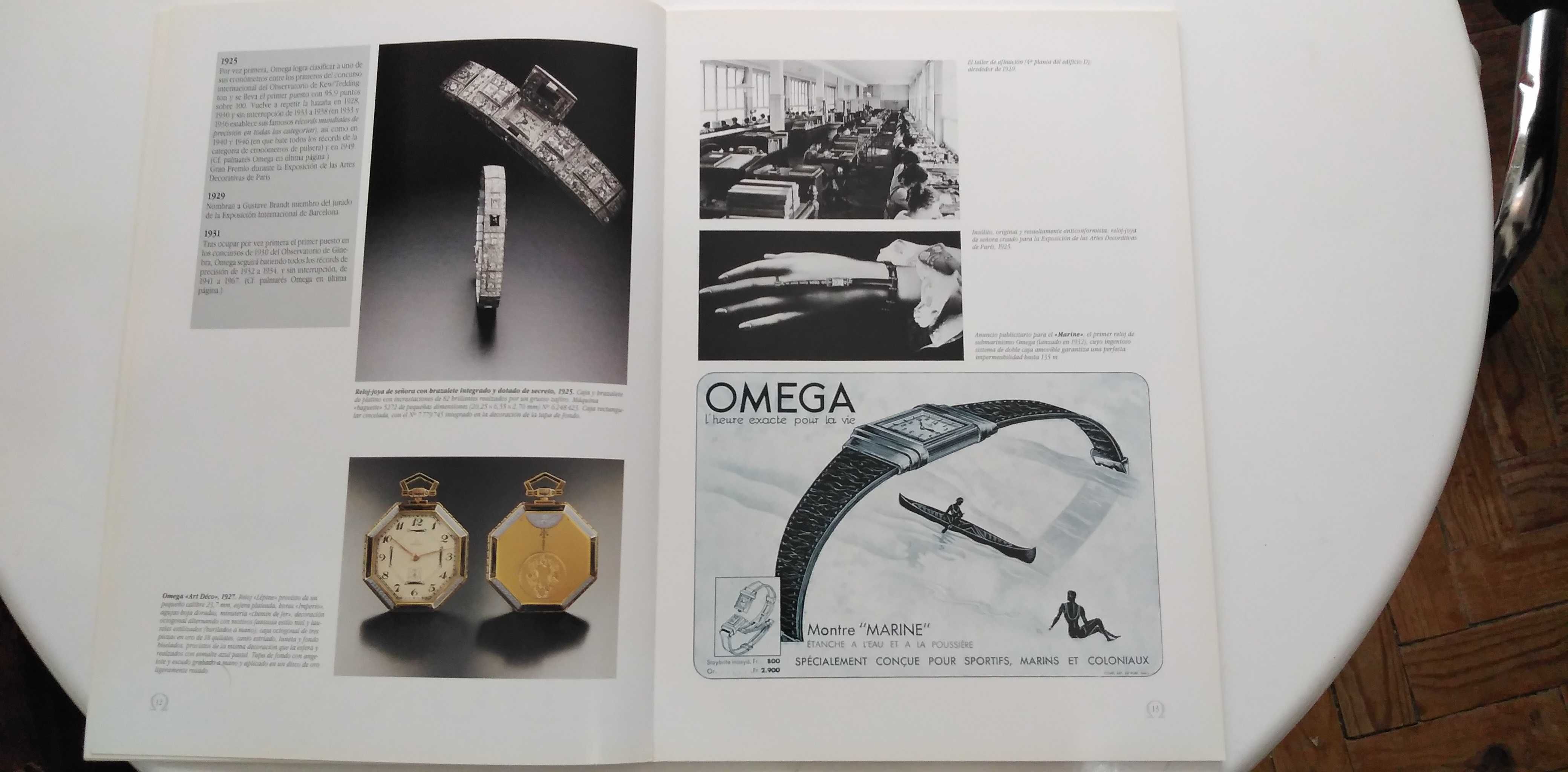 3 Brochuras Omega com história e relógios de todas as épocas