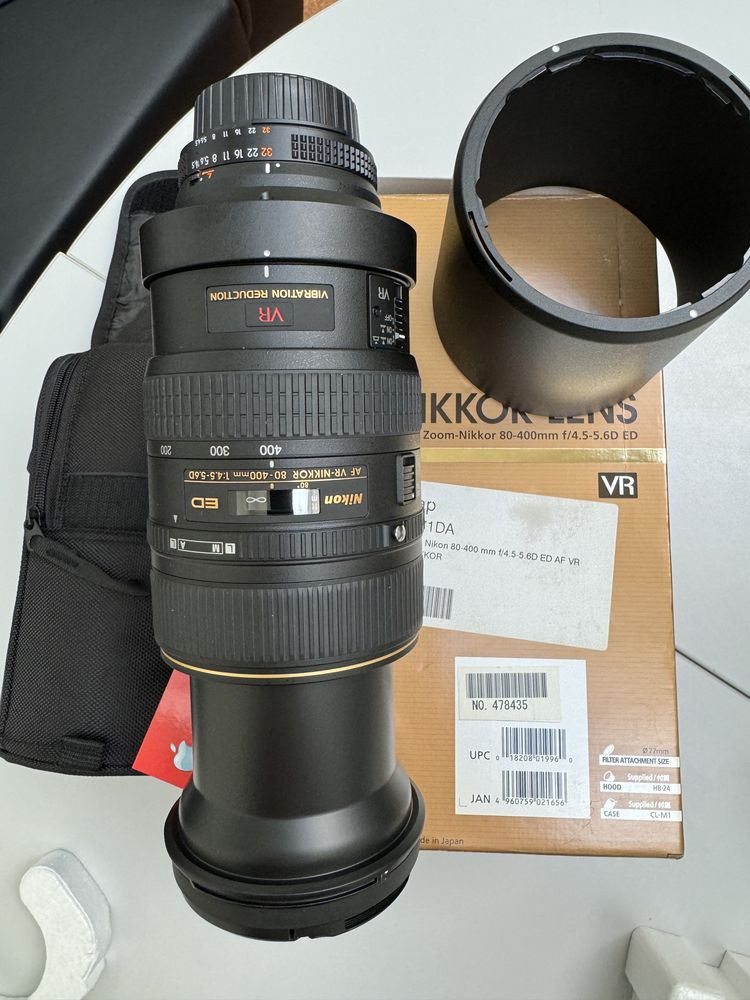 Об'єктив Nikon 80-400mm f/4.5-5.6D VR AF ED Zoom-Nikkor