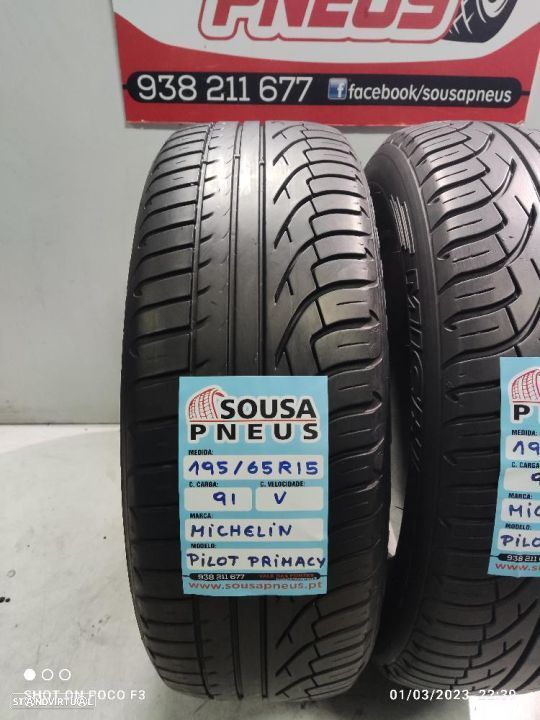 2 pneus semi novos 195-65r15 michelin - oferta dos portes 85 EUROS