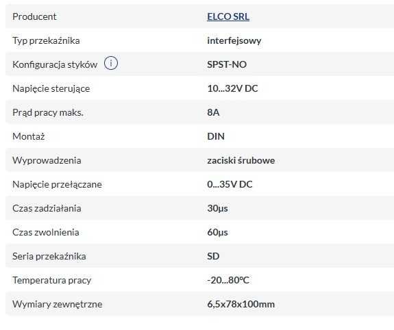 Przekaźnik SSR ELCO SD-0824A SSR