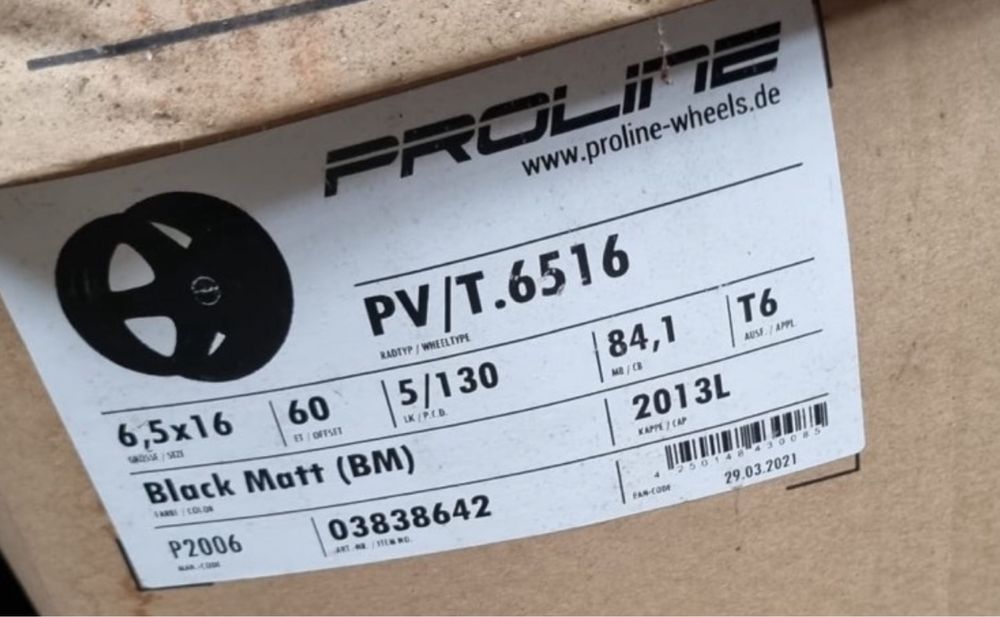 Диски 5x130 R16 Proline Mercedes Sprinter Dodge Sprinter Fiat Ducato