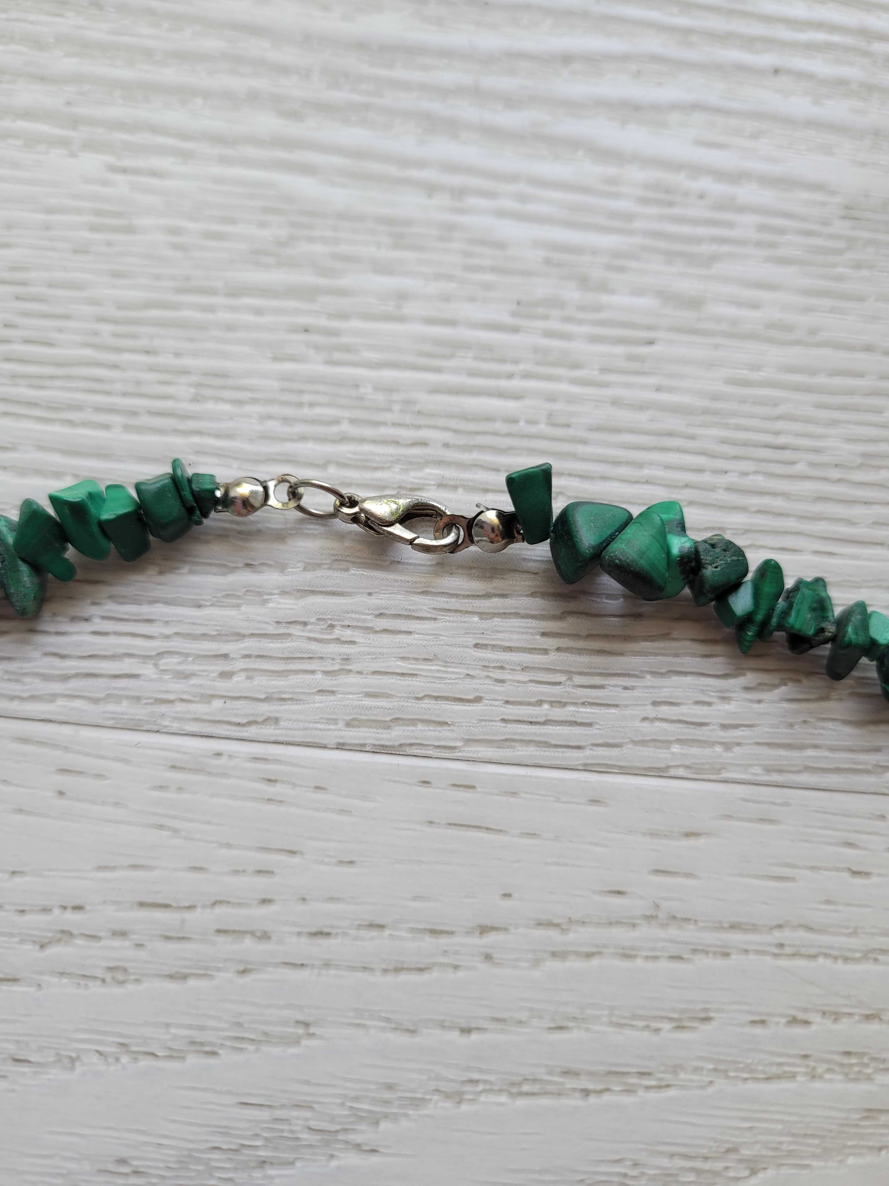 Naszyjnik zielone kamyczki biżuteria