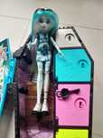 Lalka Monster High używany zestaw z trumną akcesoria dobry stan