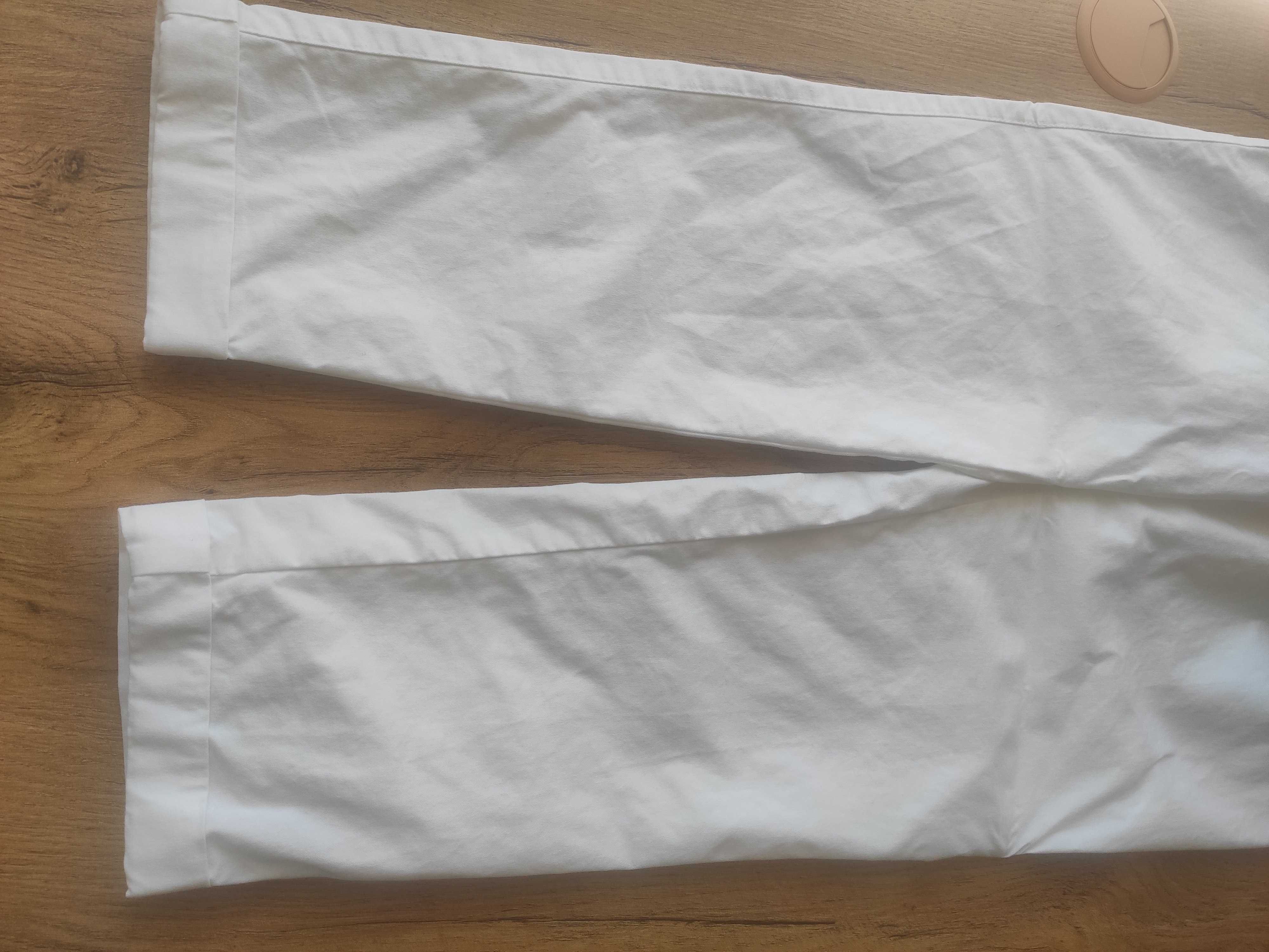 Damskie białe spodnie, rozmiar 34