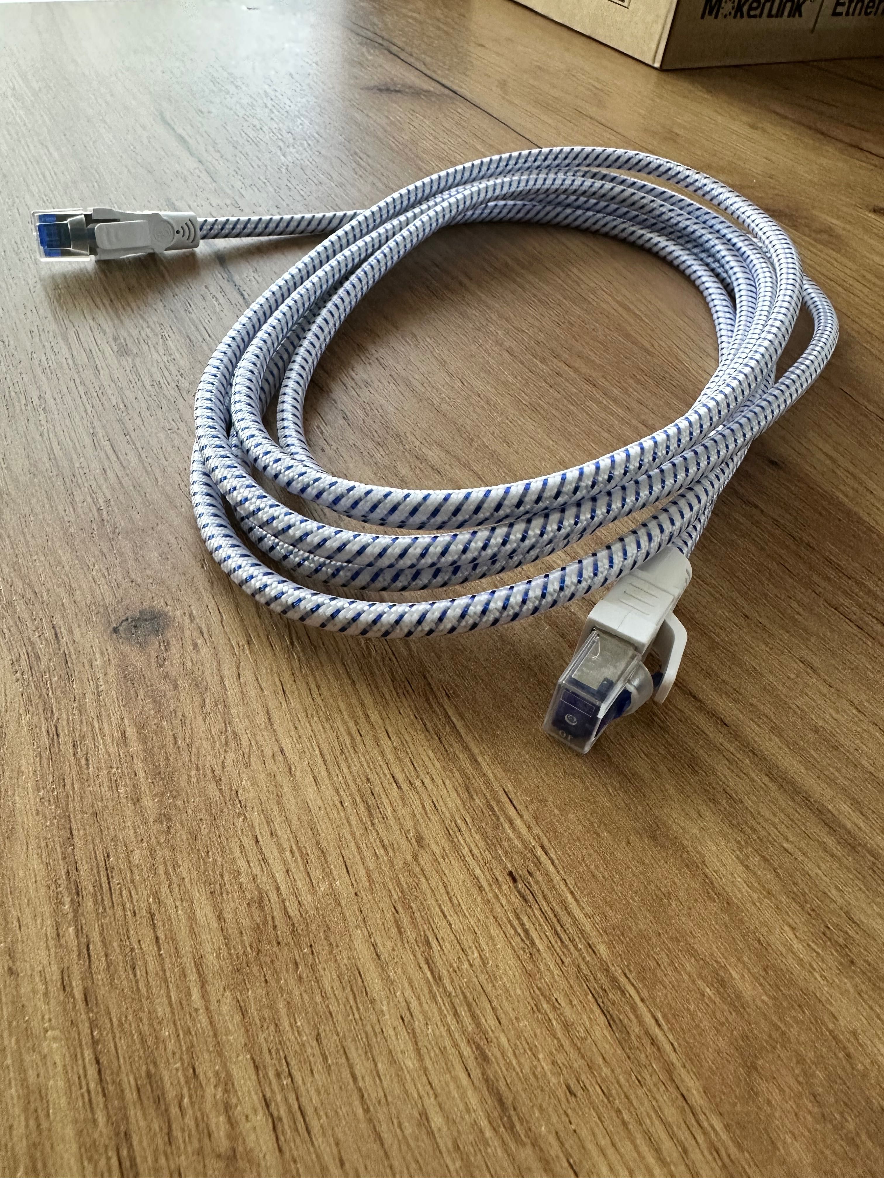 Kabel Ethernet 3m, kable sieciowe Cat 8 do Internetu, szybki kabel