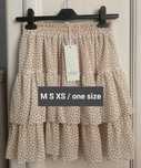 M S XS Lemonada kremowa spódniczka falbanki kwiatki vintage boho nowa
