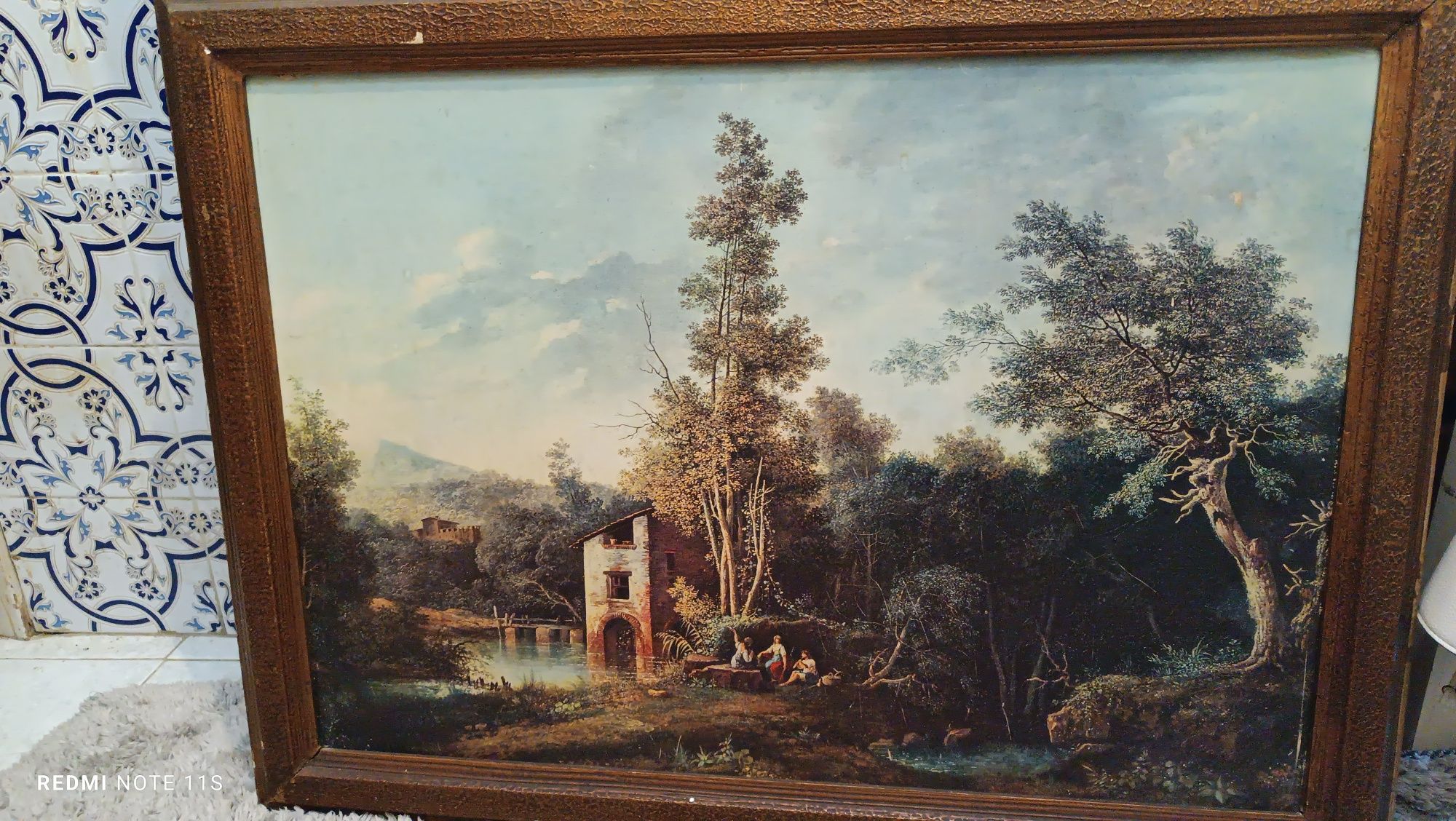 Quadro emoldurado de paisagem