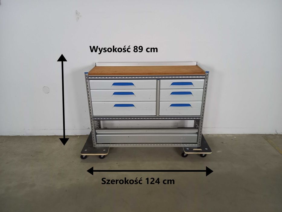 Regały do busa szafki półki zabudowa serwisowa warsztat ZESTAW SORTIMO