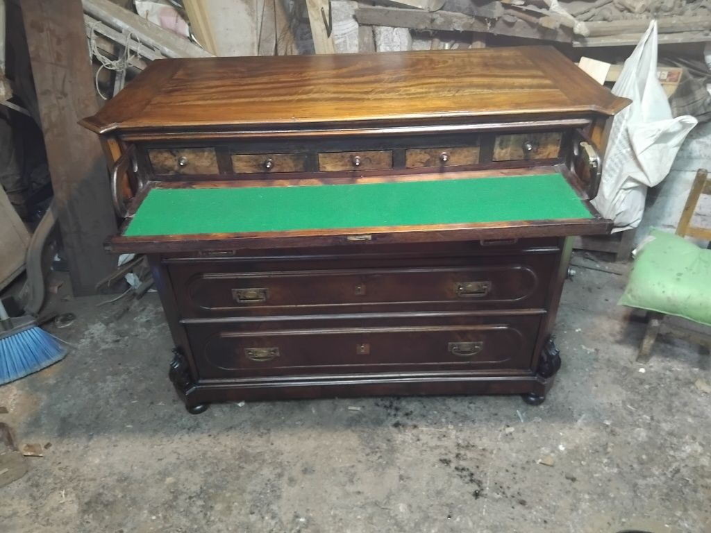 Comoda victoriana com escrivaninha séc xlx
