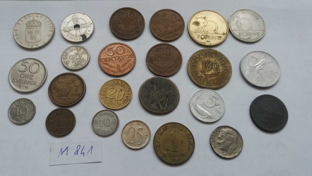 Xp M841,stara moneta zestaw Korona, ore Szwecja Norwegia różne od 1822