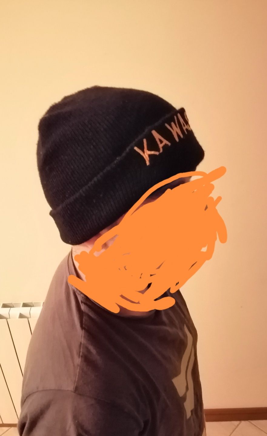 Gorro Kawasaki, preto