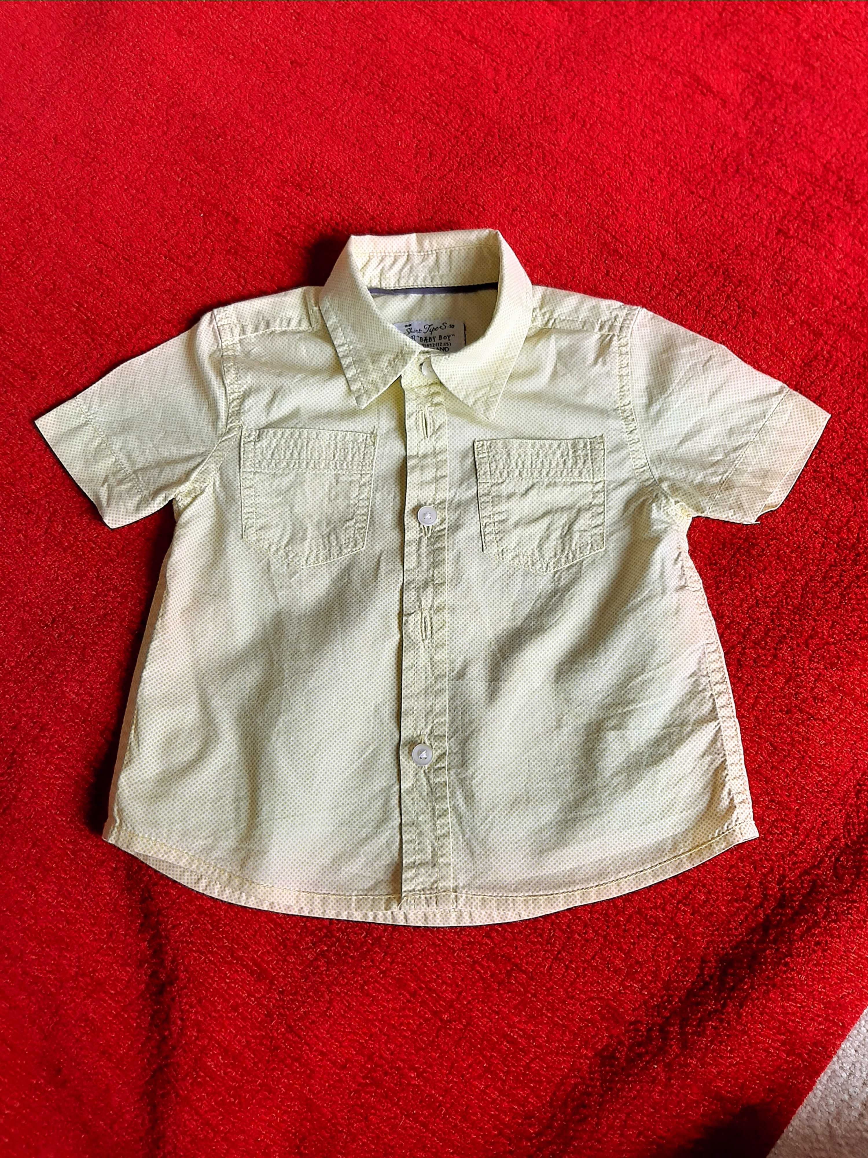 Camisa Amarela M.Curta 6-9M (74cm)