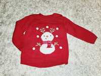 Sweterek świąteczny rozmiar 12-18miesiecy